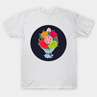 Minhwa: Peony Bouquet L Type (Korean traditional/folk art) T-Shirt